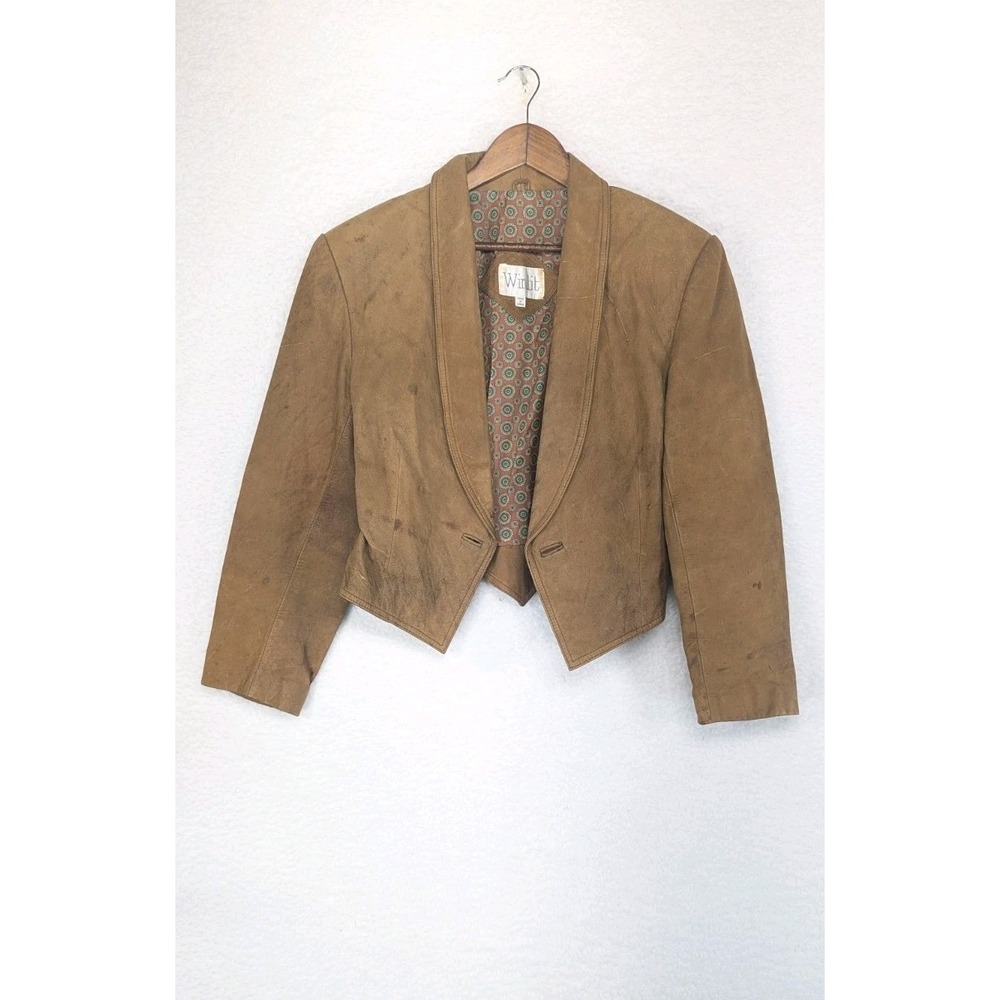 Winlit Western Cowgirl Vintage Brown Suede‎ Jacket Distressed M